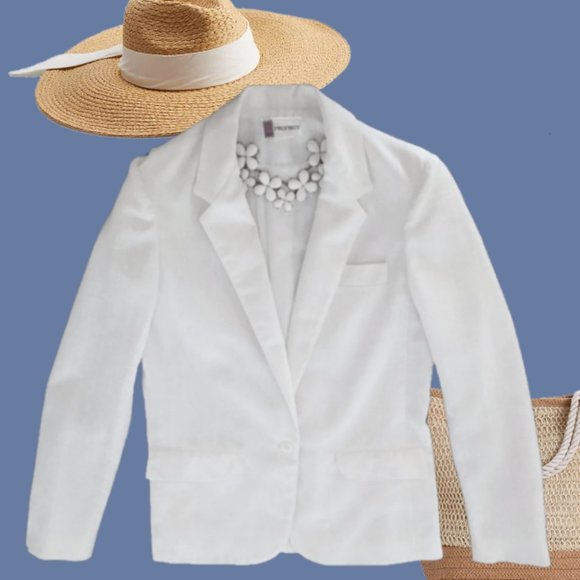 Prophecy Jackets & Blazers - White Linen Style Blazer - Excellent Condition